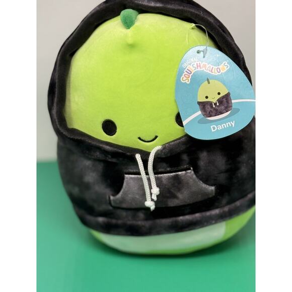 Squishmallows Hoodie Squad 8" Danny the Green Dino Plush Doll Toy - Picture 1 of 6